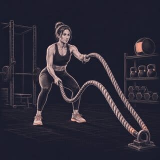 Battle Ropes exercise demonstration
