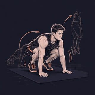 Burpee exercise demonstration