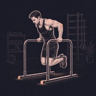 Dip exercise demonstration