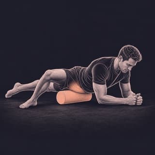 Foam Roll Hip Flexors exercise demonstration