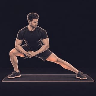 Lateral Lunge Stretch exercise demonstration