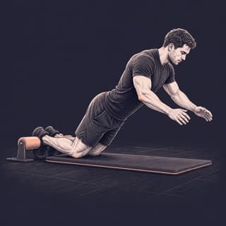 Nordic Hamstring Curl exercise demonstration