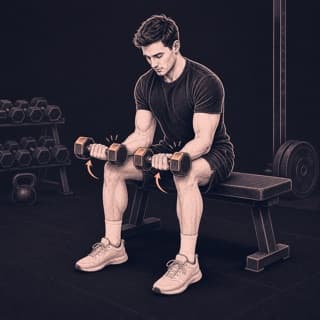 Palms-Up Dumbbell Wrist Curl exercise demonstration
