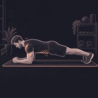 Plank exercise demonstration